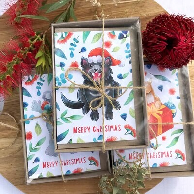 7 Australian recycled Christmas Card Pack
