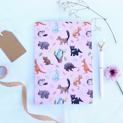 Australian animal recycled A5 notebook