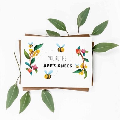 You're the bees knees recycled greeting card