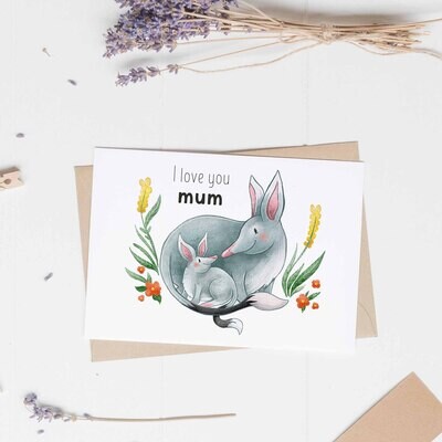 Australian bilby recycled mother’s day card
