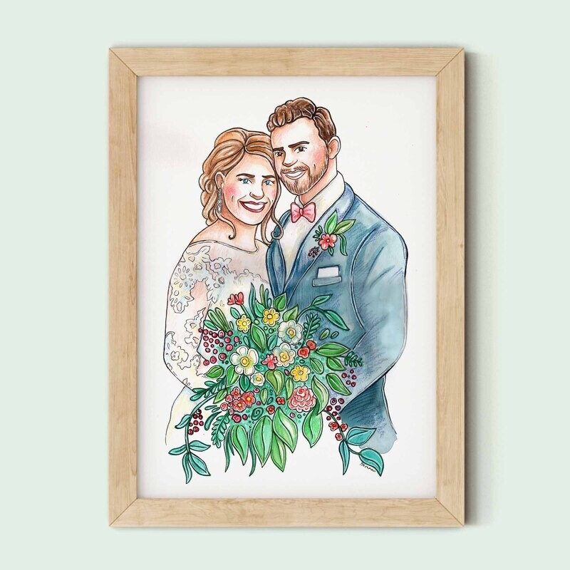 Custom watercolour portrait