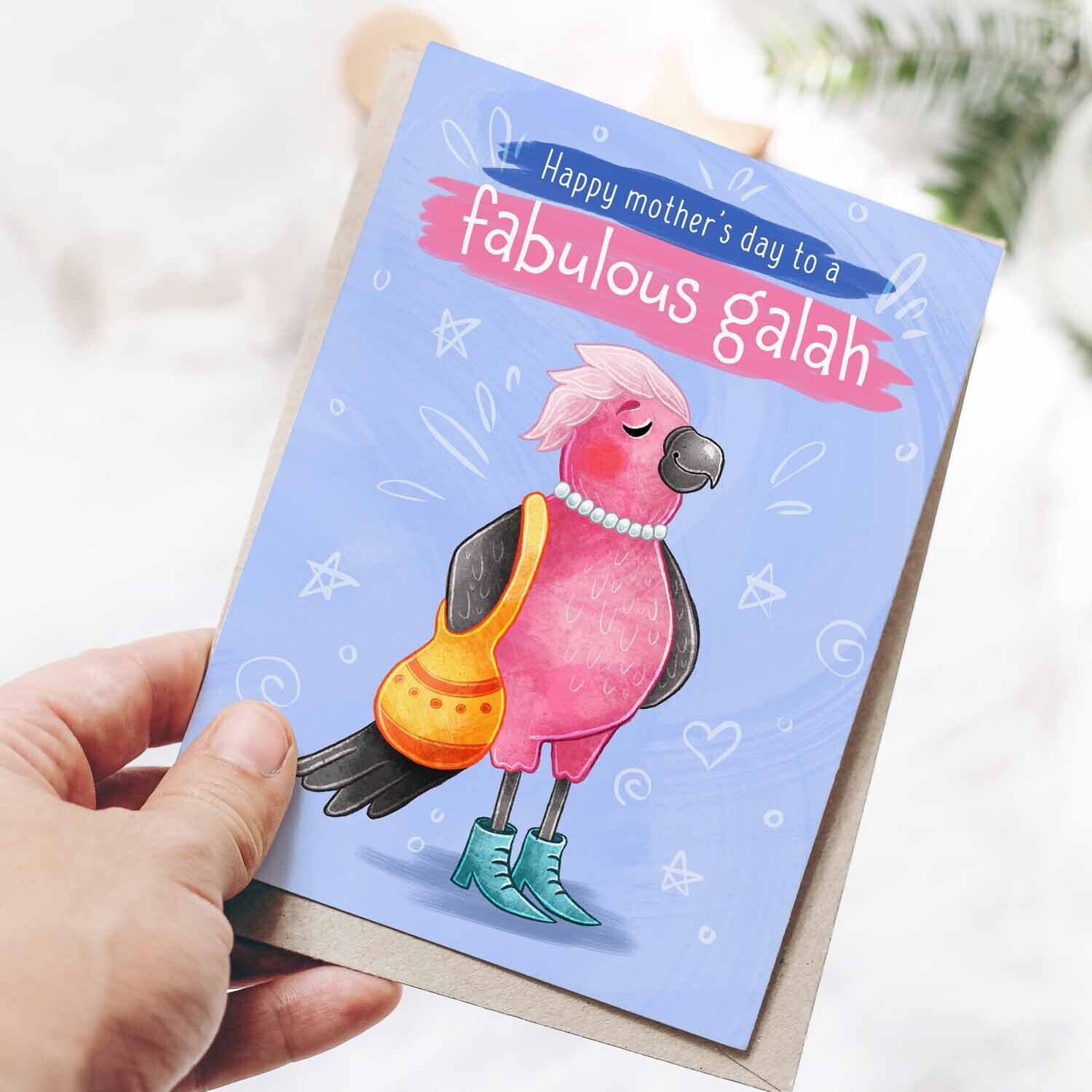 Happy mother’s day fabulous galah greeting card