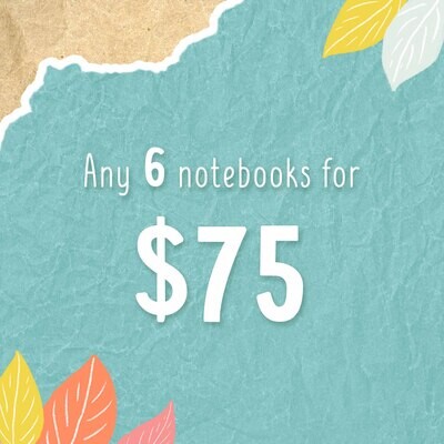 Notebook deal! Any 6 notebooks for $75