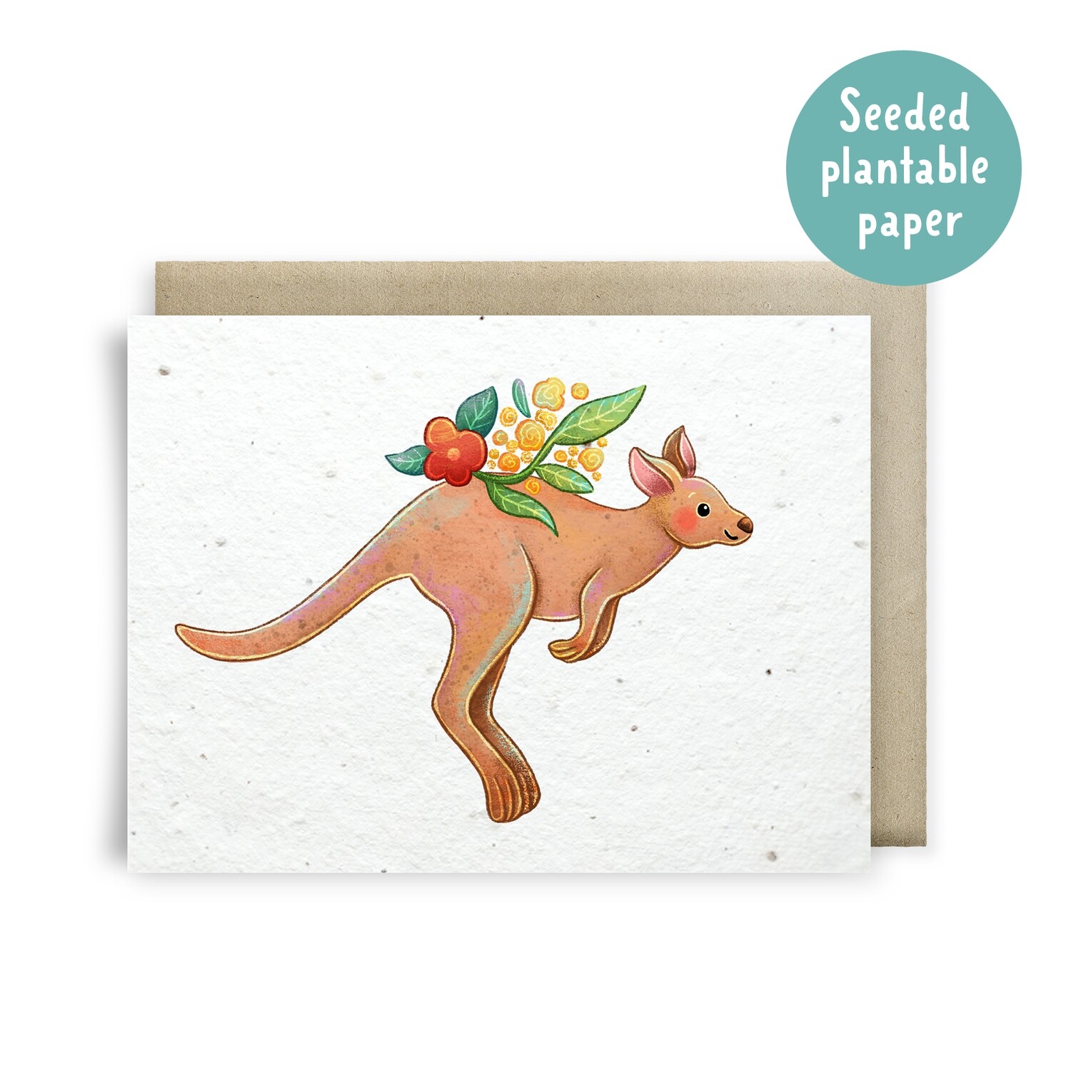Plantable kangaroo recycled card Plantable kangaroo recycled card
