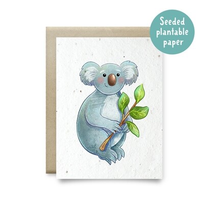 Plantable koala recycled card