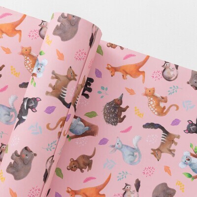 Australian animal A2 recycled wrapping paper