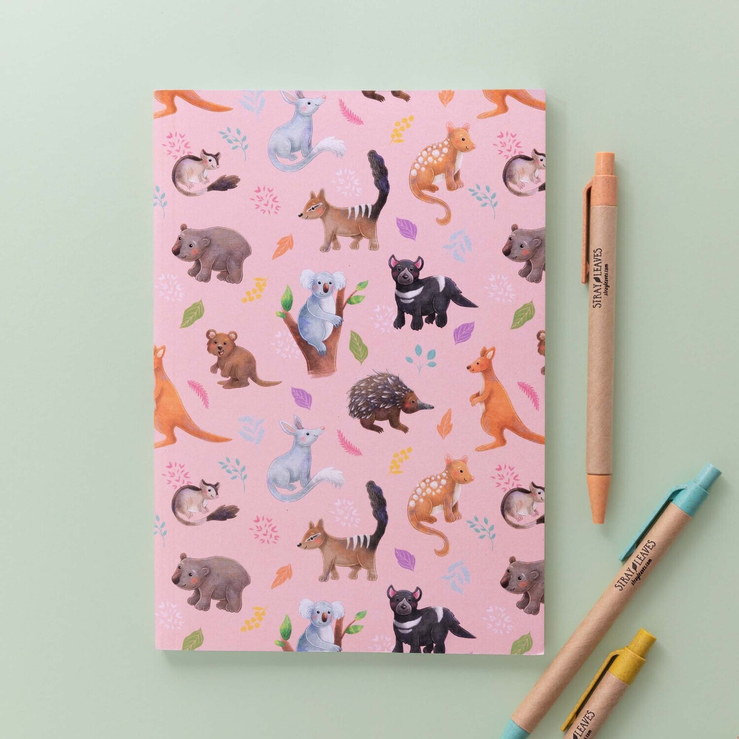 Australian animal recycled A5 notebook