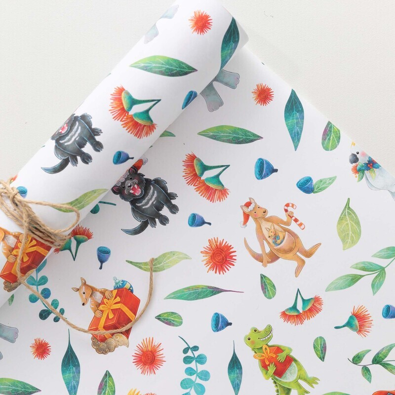 Australian animal A2 recycled Christmas wrapping Paper