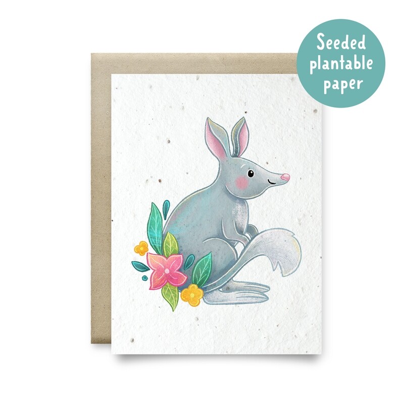 Plantable Bilby recycled card