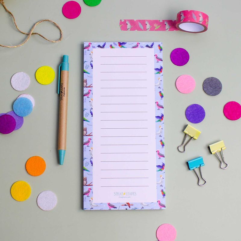 Blue Australian bird notepad
