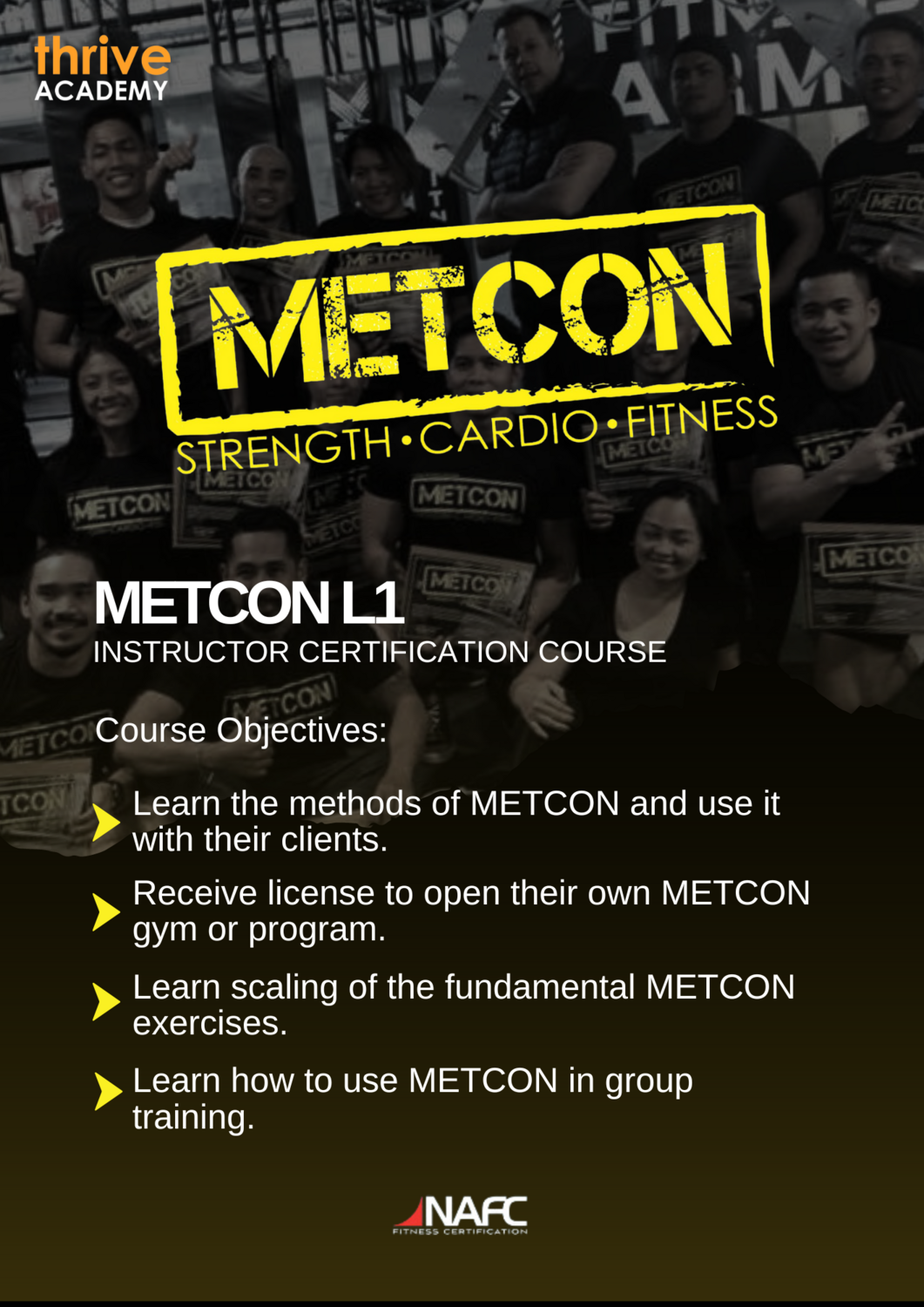 METCON L1 INSTRUCTOR CERTIFICATION COURSE