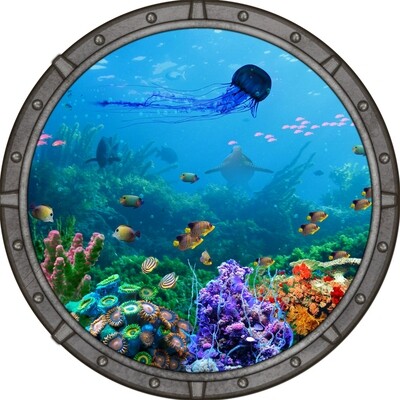 Underwater Graphic - Ocean Window (Jellyfish, 1m²)