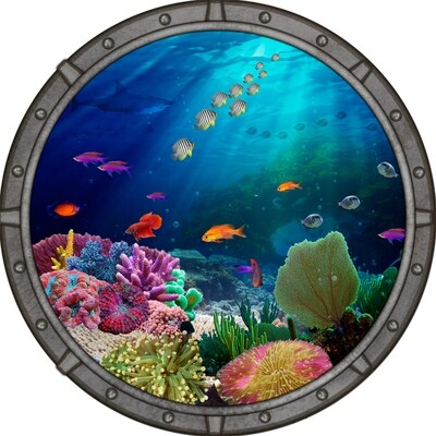 Underwater Graphic - Ocean Window (Reef, 1m²)