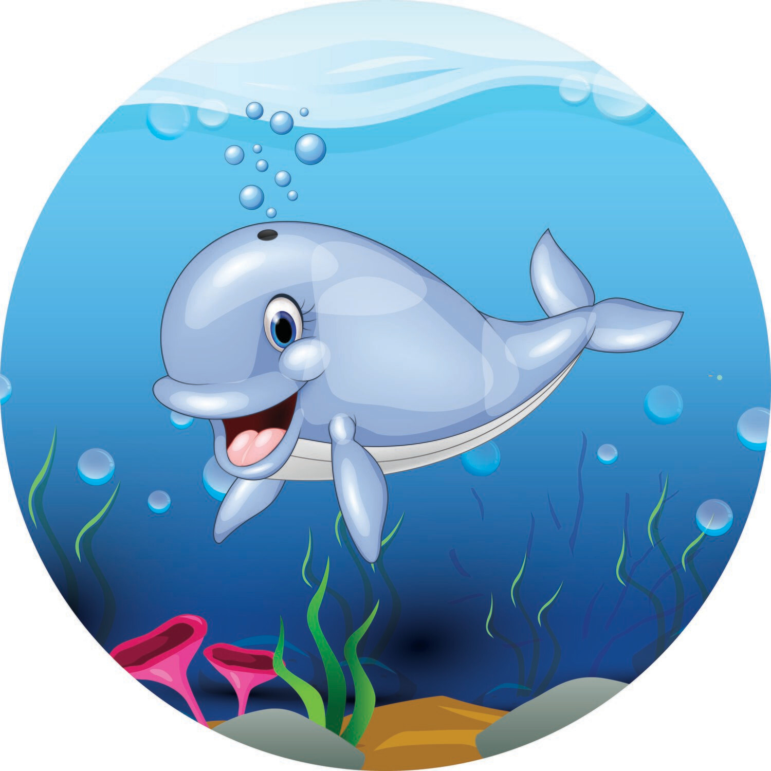 Underwater Graphic - Kids design (Dolphin, 1m²)