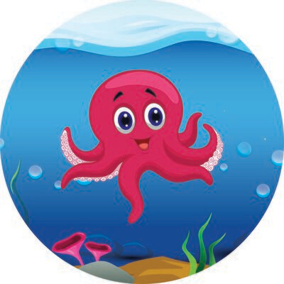 Underwater Graphic - Kids design (Jellyfish, 1m²)