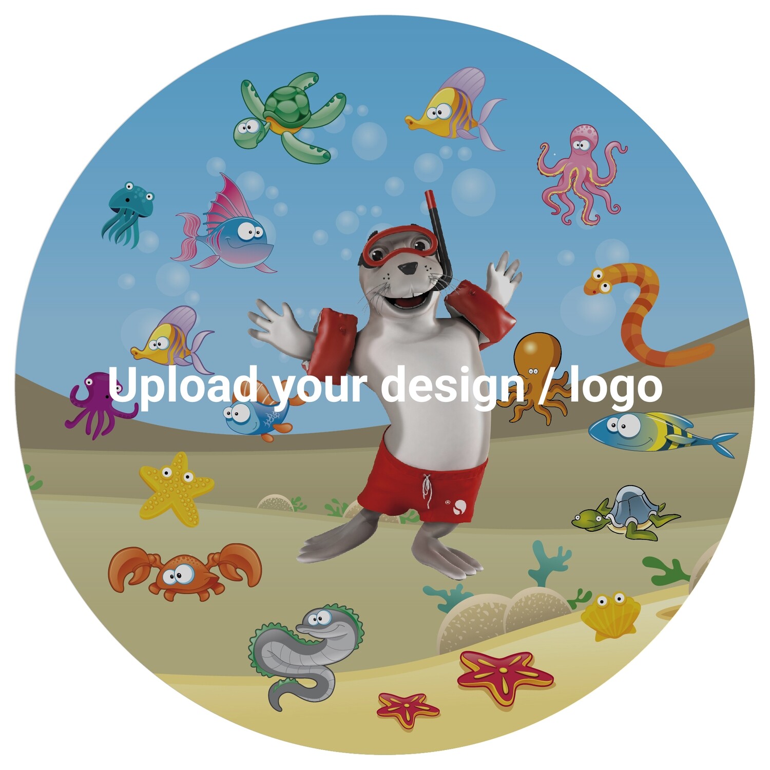 Underwater Graphic - Upload your design, logo or mascot (1m2)