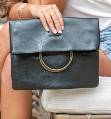 Lux Oring - black Clutched bag
