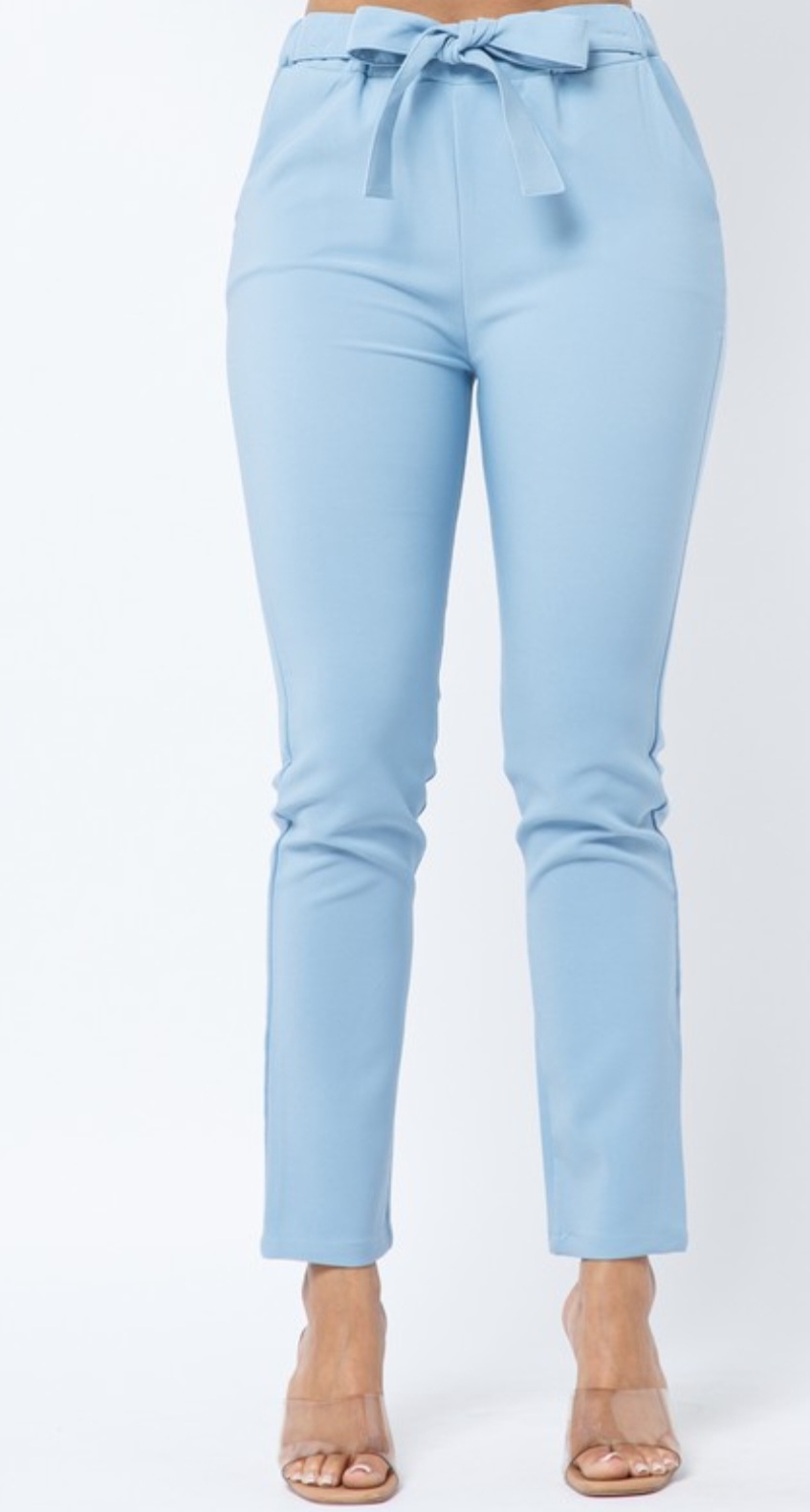High  Waist Tie Front Pants