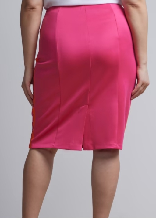 Plus-Size Stripe Pencil Skirts