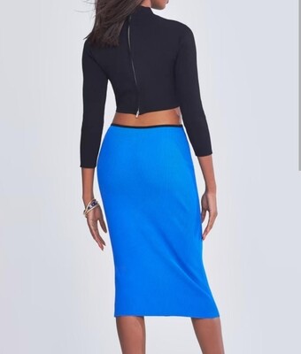  Sexy Two-Tone Cut-Out Sweater Dress