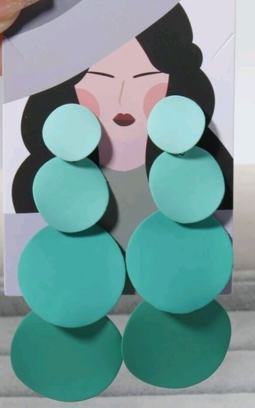 Fabric Flowers Drop Earrings 