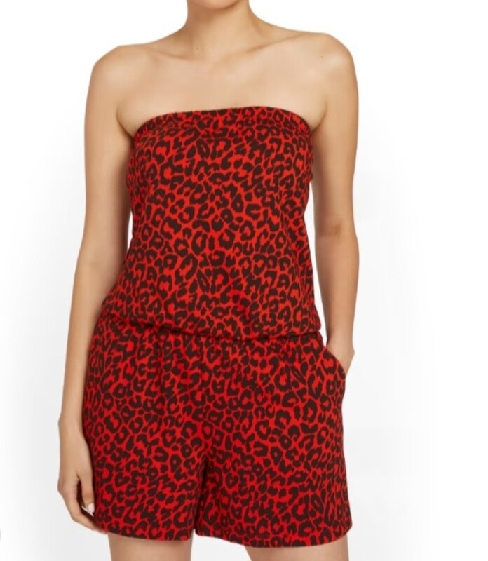 Sleeveless Leopard short Set /Romper 