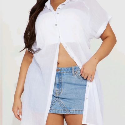 V-Neck button Front Top