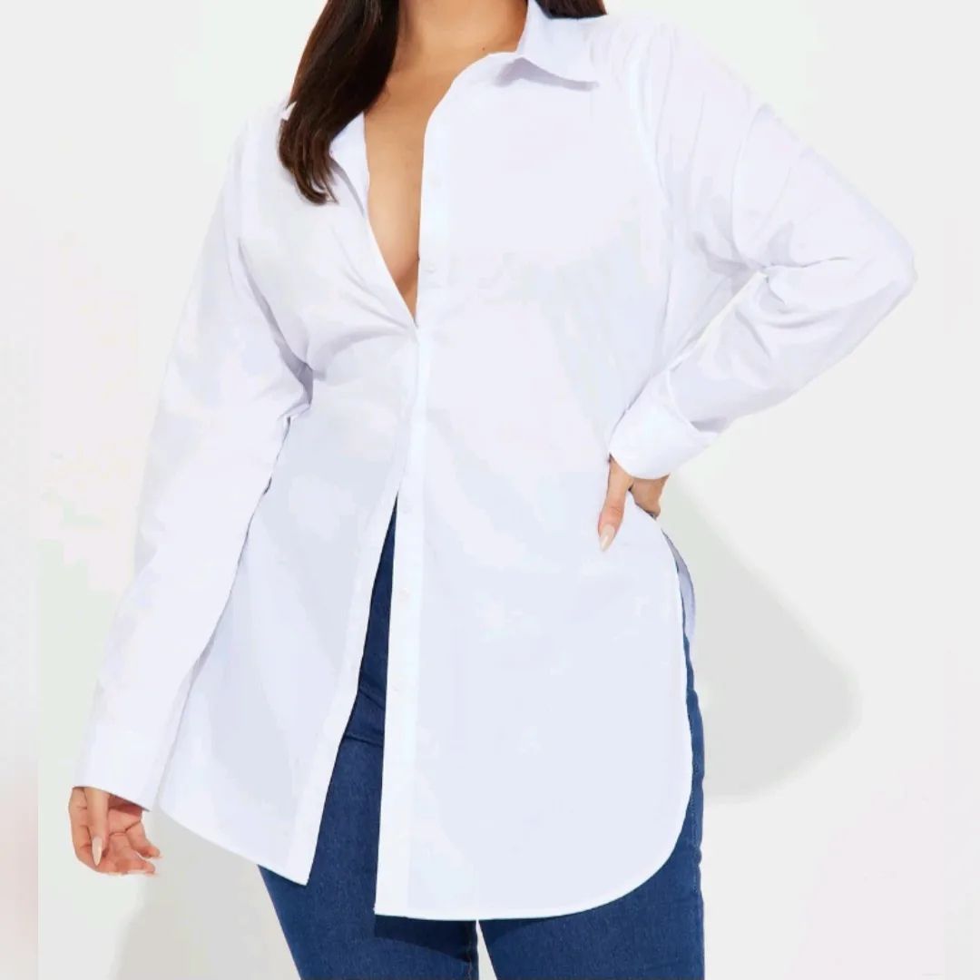 Long sleeve Button Front Top