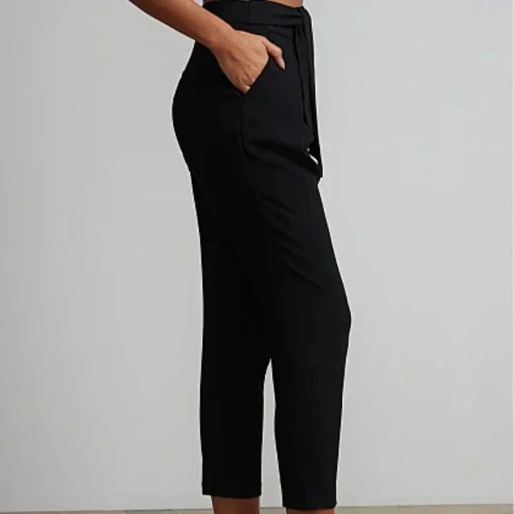 High  Waist Tie Front Pants
