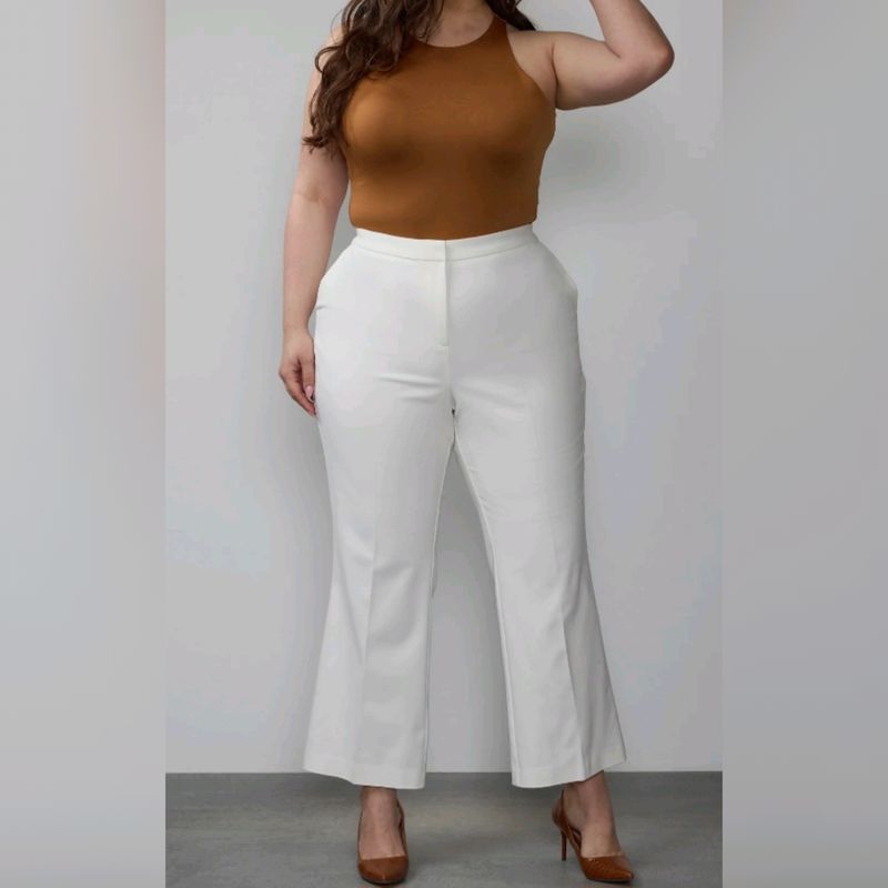 Plus- Size High  Waist Wide Leg Pants