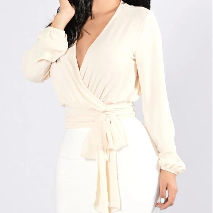 Tie Waist Long Sleeve Top