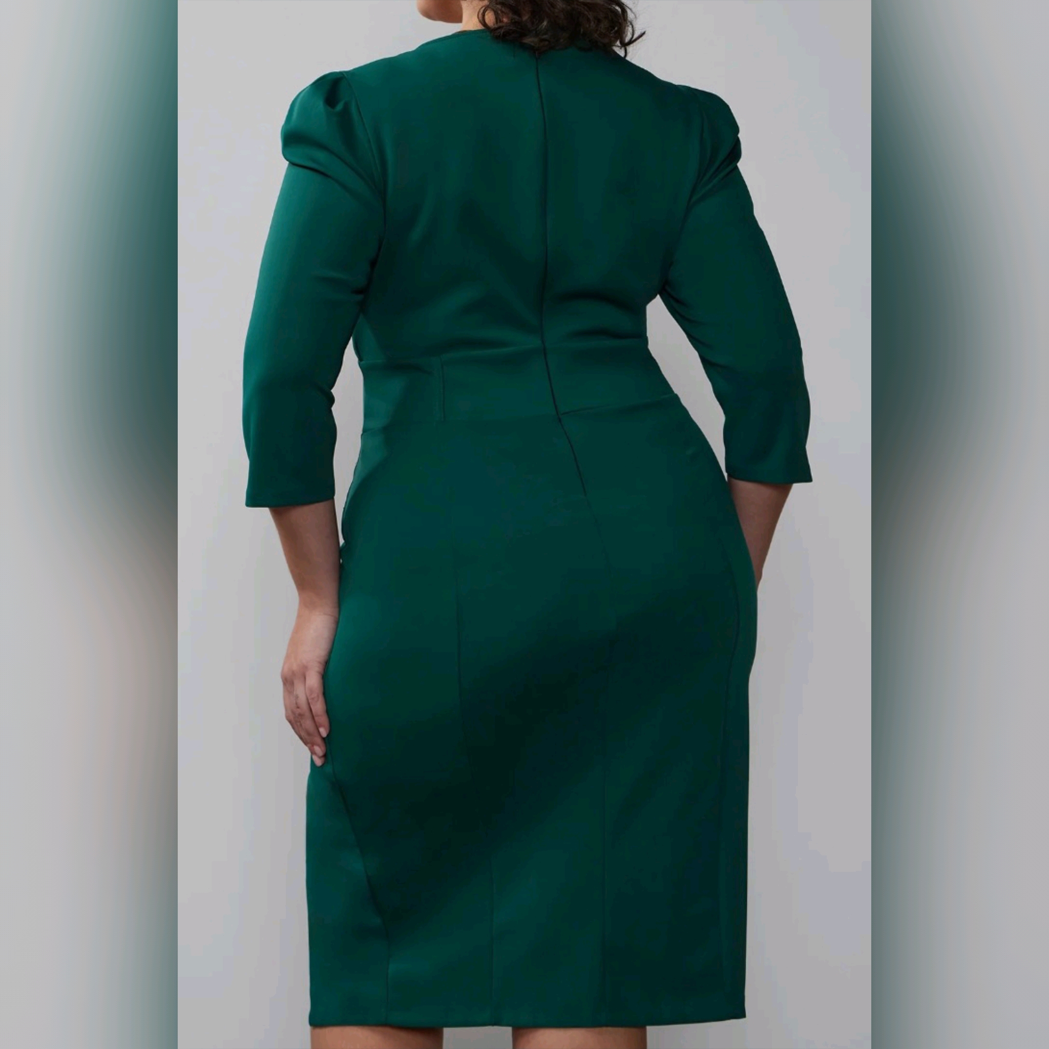 Corset Waist Sqaure Neck Sheath Dress