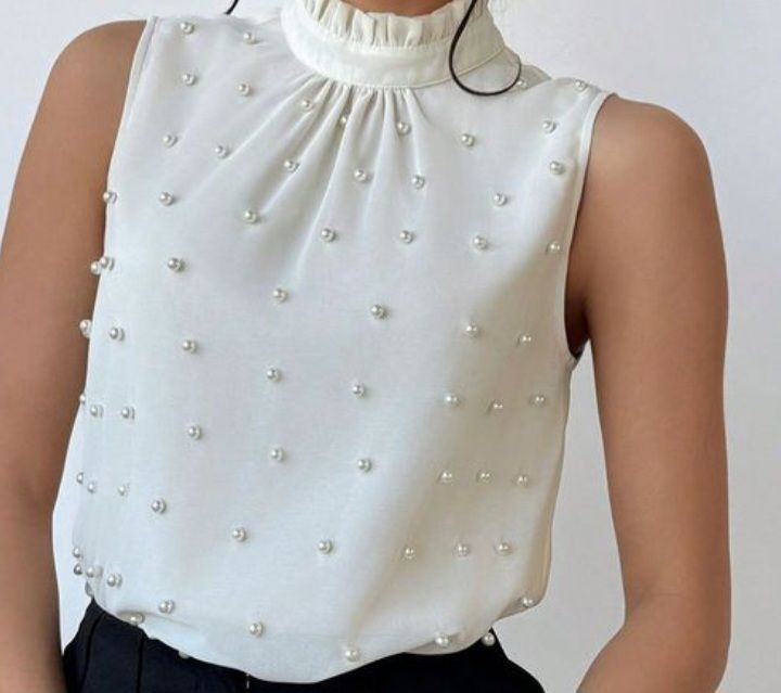 ​Pearls, Embellished  Top