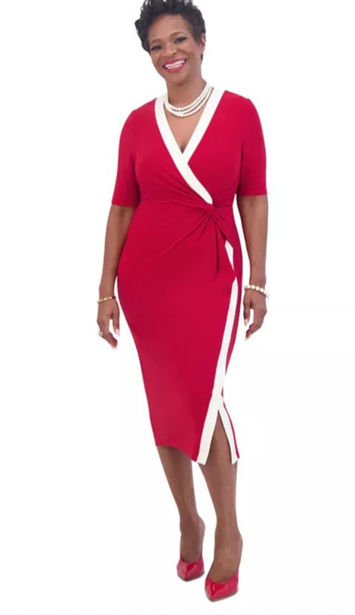 Twist detail Short-Sleeve Dress