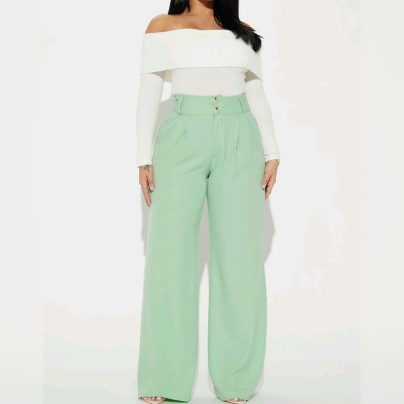  Wide Leg Belted Pants