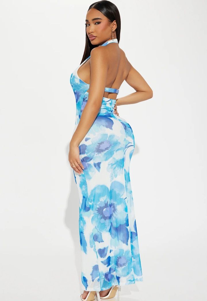 Floral Mesh Maxi dress