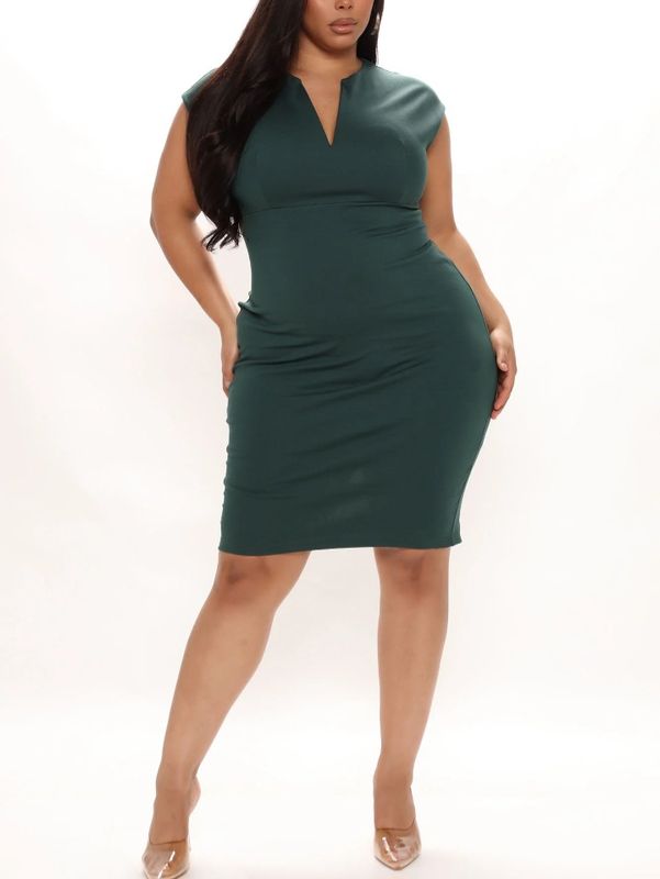 V Neck Sheath Dress
