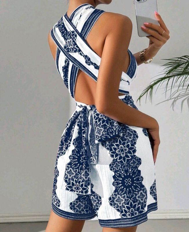 Vacation-Ready Floral Print Romper