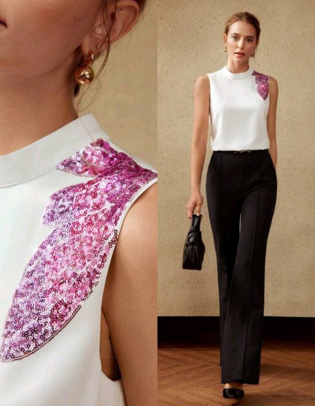 Sequin Embellish Blouse 