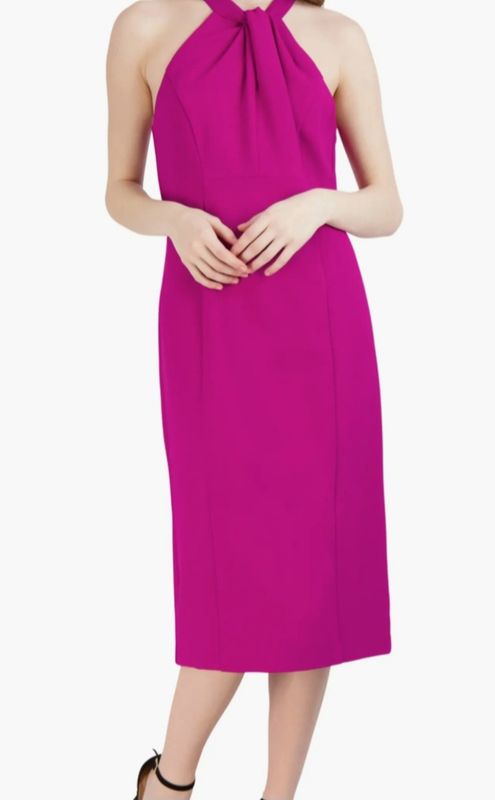 Twist Neck Sheath  Dress