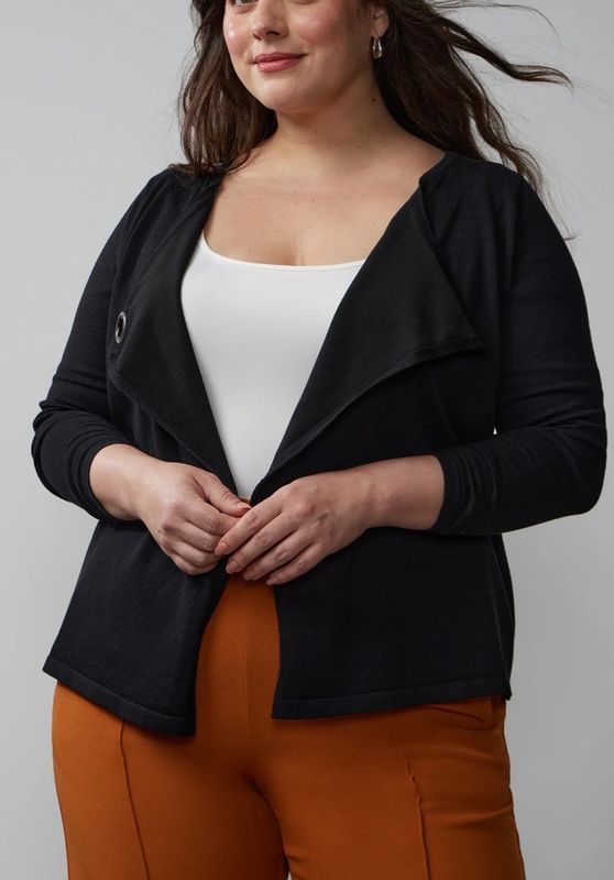 Plus Long Sleeve  fly Away Cardigan
