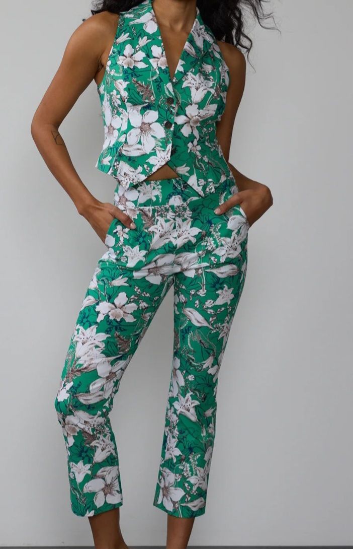Green Floral Print
