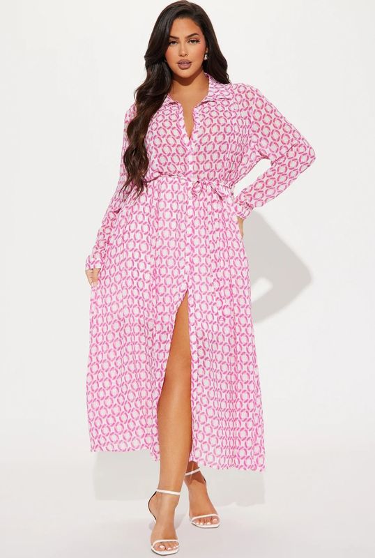 Graceful chiffon midi dress
