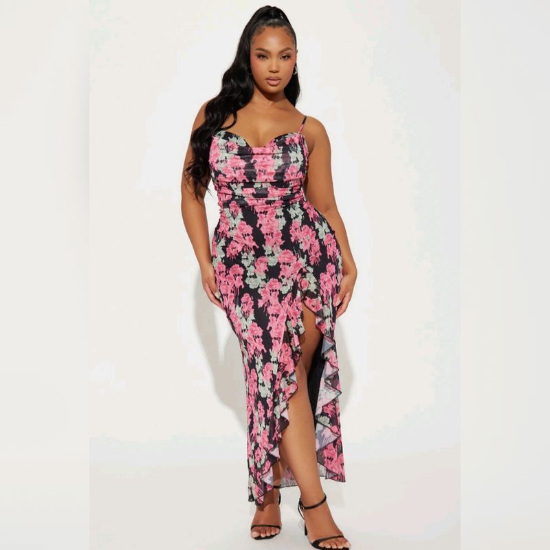 Floral Maxi Dress with Adjustable Straps 