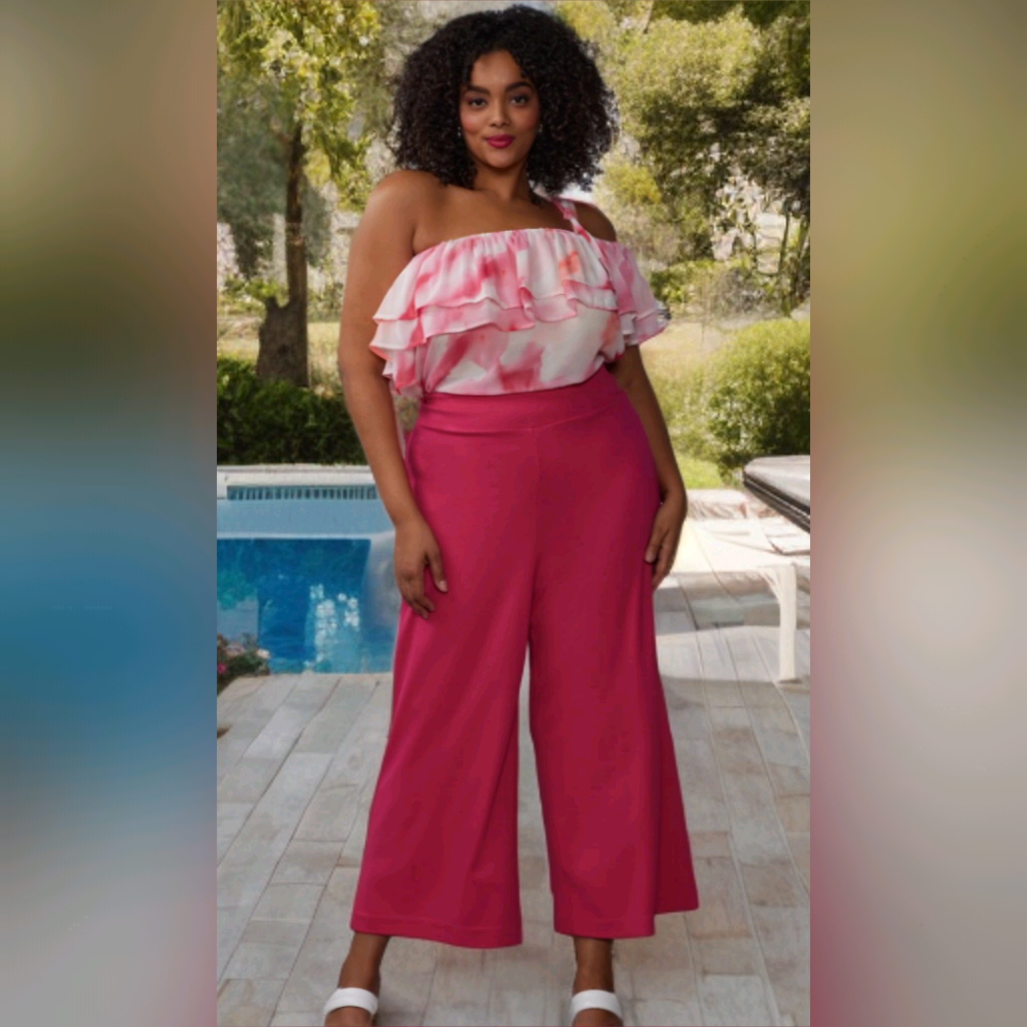 Pull On Palazzo Crop Pant