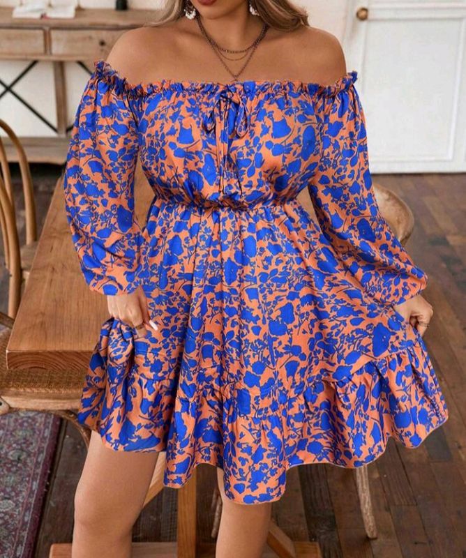 Off the Shoulder Floral Mini Dress