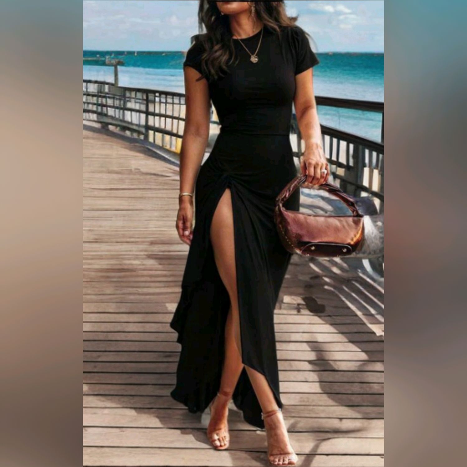 Twisted High Slit Dress