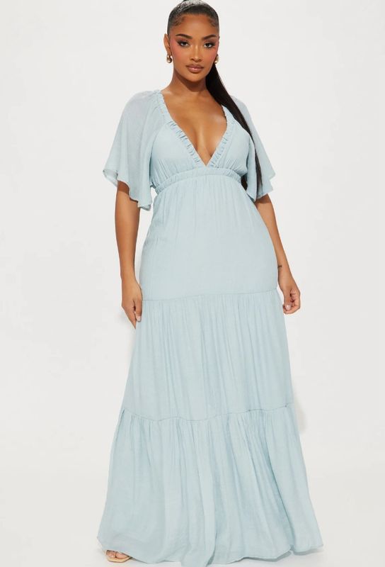 Maxi V-Neck Long Dress