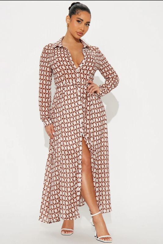 Graceful chiffon midi dress