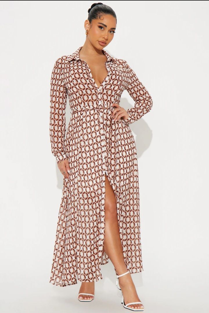 Graceful chiffon midi dress